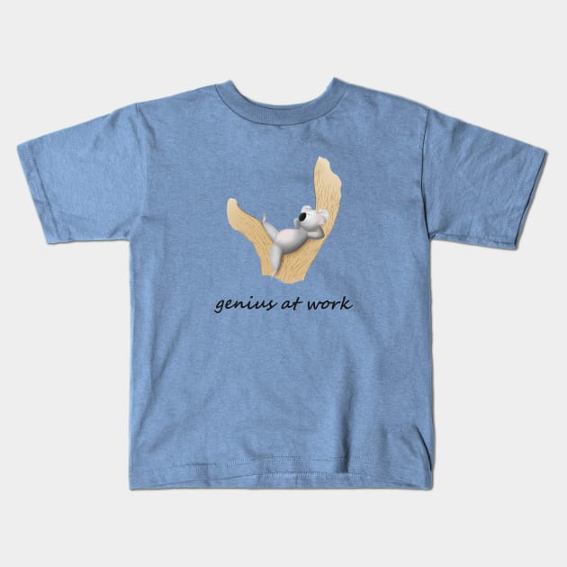 Genius at work! Kids T-Shirt by shackledlettuce